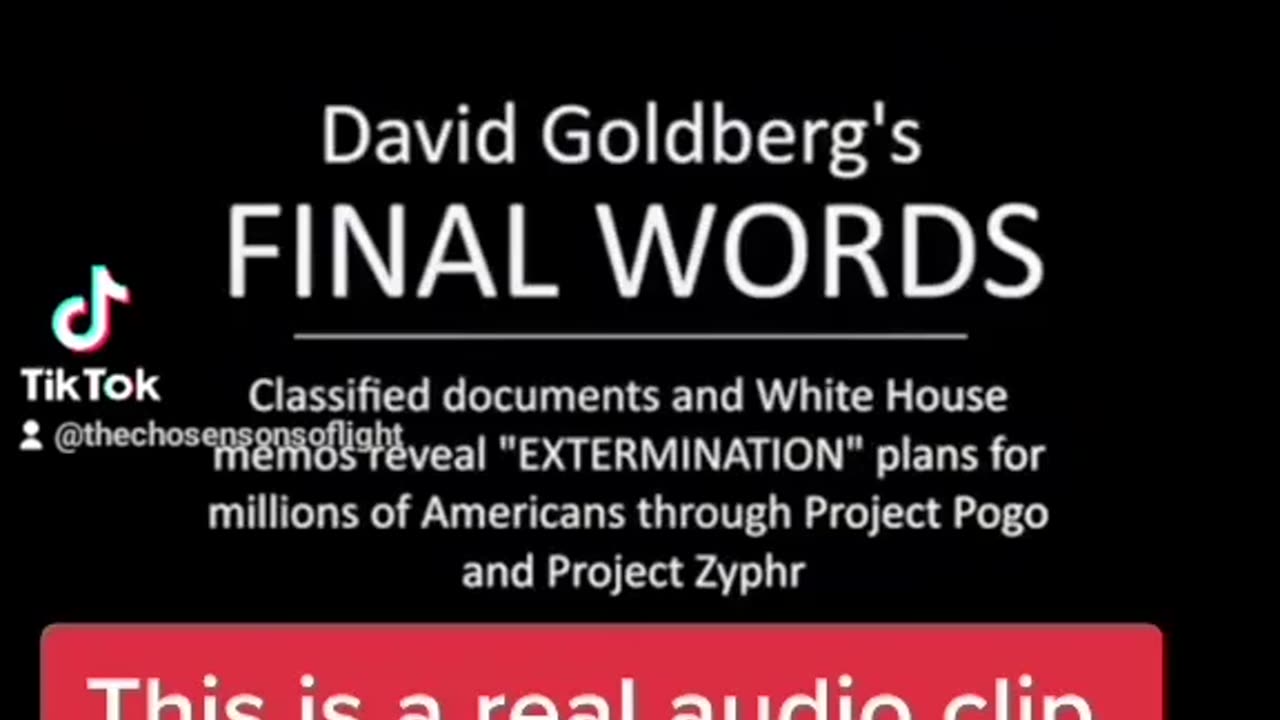 David Goldberg's FINAL WORDS