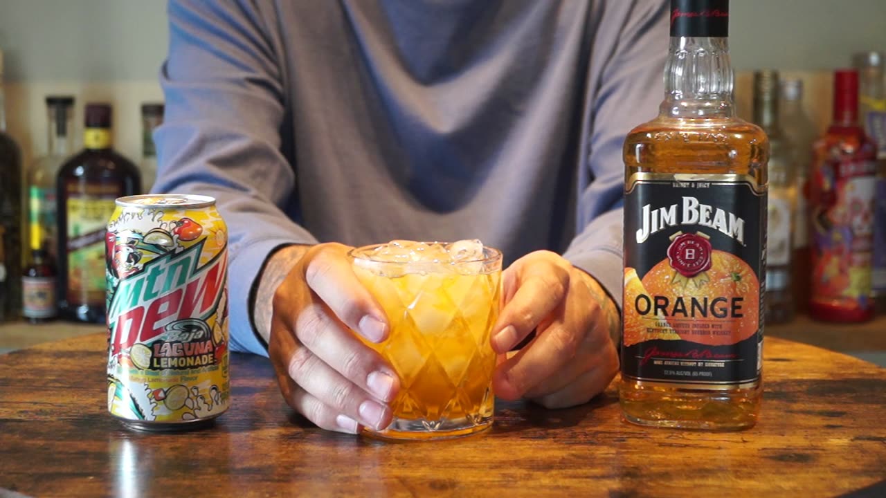 Jim Beam Orange Whiskey & Mtn Dew Baja Laguna Lemonade Mango Lemonade