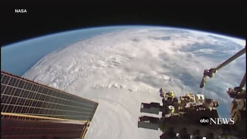 Hurricane Milton seen from space as it approaches Florida