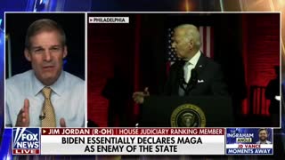 Jim Jordan: Biden came across as sad, bitter, old man in Philadelphia speech