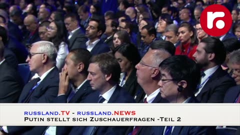 Putin stellt sich Zuschauerfragen auf dem 15. VTB Investment Forum „Russia Calling!“ Teil 2