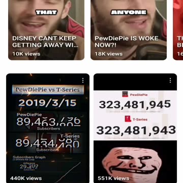 Why do you love pewdiepie vs T Series?