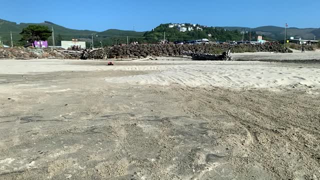 Rc car at the beach