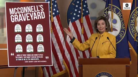 Pelosi shows off McConnell 'Grim Reaper' board