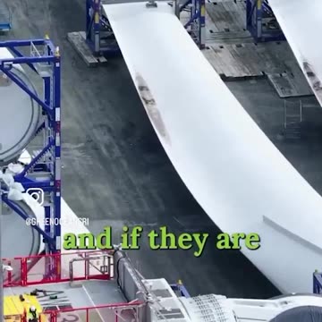 Windmills breaking and leaving shards of fiber glass in the ocean's waters