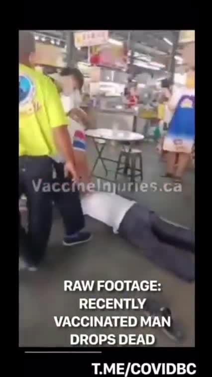 Recently Vaccinated Man Drops Dead While Waiting For Lunch.