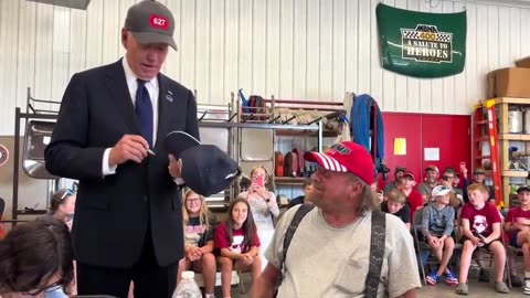Joe Biden asks for and wears MAGA hat in public.