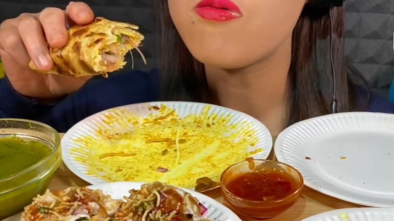 ASMR MAGGI MASALA, PANI PURI, MOMO, SAMOSA, DAHI PURI, MIRCHI VADA, EGG ROLL MASSIVE Eating Sounds