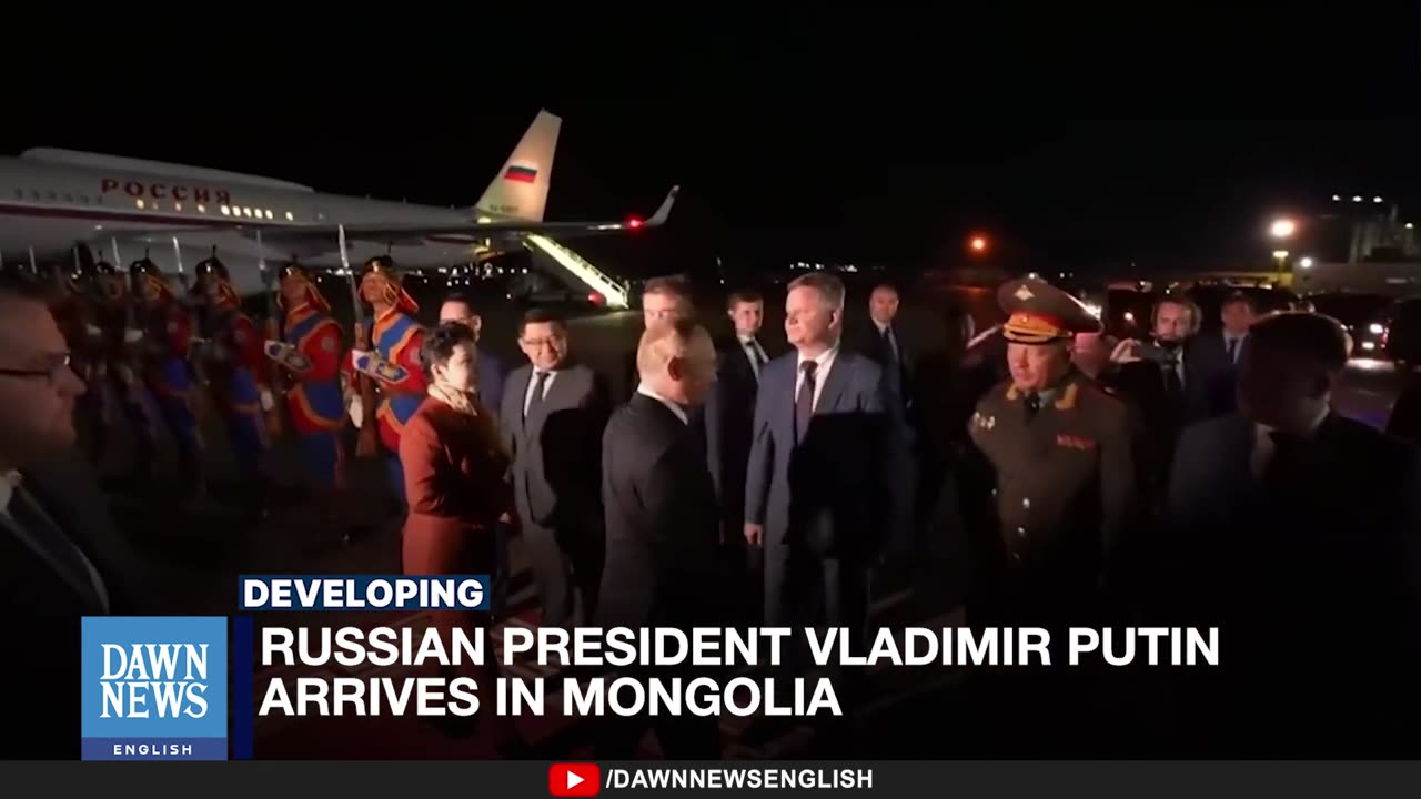 Russian President Vladimir Putin Arrives In Mongolia