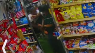 New footage shows NYC bodega worker Jose Alba was allegedly stabbed by violent ex-convict’s girlfriend