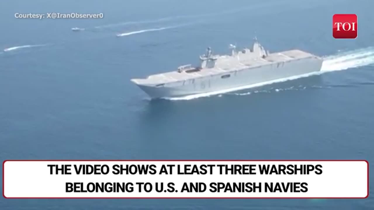 Iran Shocks NATO: IRGC Leaks Secret Drone Footage Of U.S. & Spanish Warships In Persian Gul