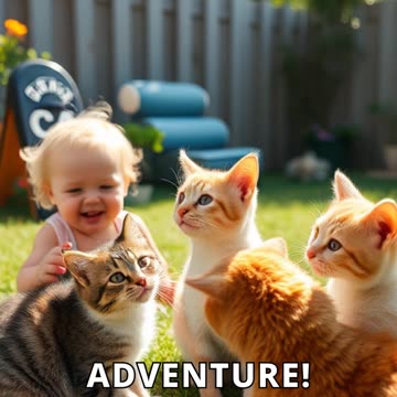 Cats Play Hide and Seek with Toddlers