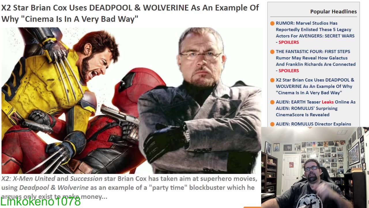 Brian Cox making a statement on Deadpool and Wolverine