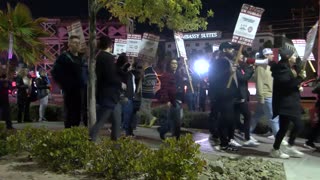 Union Strikers Block Street & Get Arrested at Virgin Casino Hotel