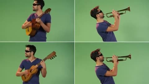 One man band plays 90 instruments in just one song