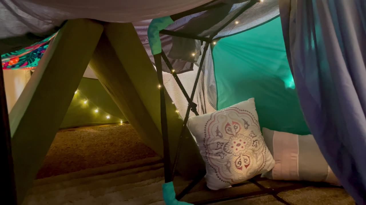 Family Builds Pillow Fort