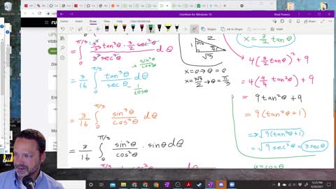 Calculus 2 - Section 7-3-A more difficult Trig Sub (Definite Integral)