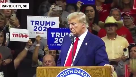 Donald Trump gets emotional at South Dakota rally while describing the downfall of America