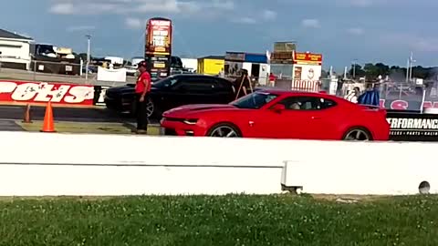 Challenger Scat Pack vs 6th Gen Camaro at Indy