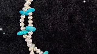 GN-20241127-01 High Quality Turquoise Pearl Necklace S925 Silver Fashion Women's Jewelry