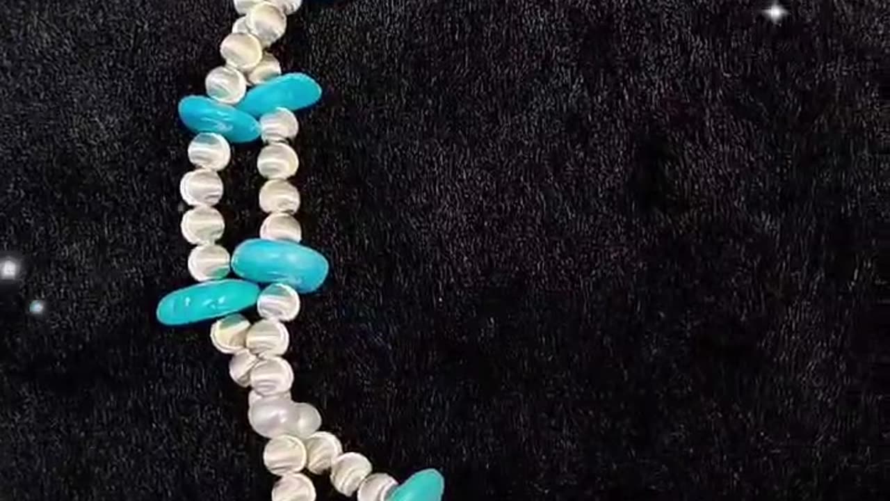 GN-20241127-01 High Quality Turquoise Pearl Necklace S925 Silver Fashion Women's Jewelry