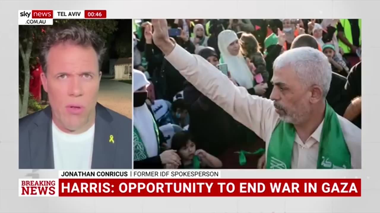 Jonathan Conricus on the elimination of Yahya Sinwar — Sky News Australia