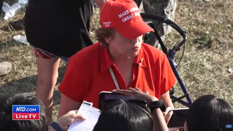 Trump Supporters Kept Standing at Butler, PA Rally