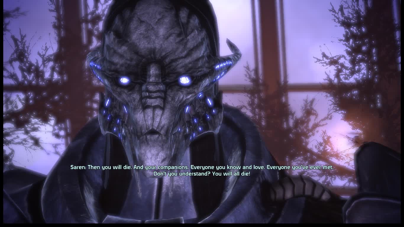 Spectre Saren Fighting Against Shepard In The Citadel Mass Effect Mod Game-play