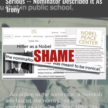 Fact Check: 1939 Nobel Peace Prize Nomination For Hitler Was NOT Serious -- Described As 'Irony'