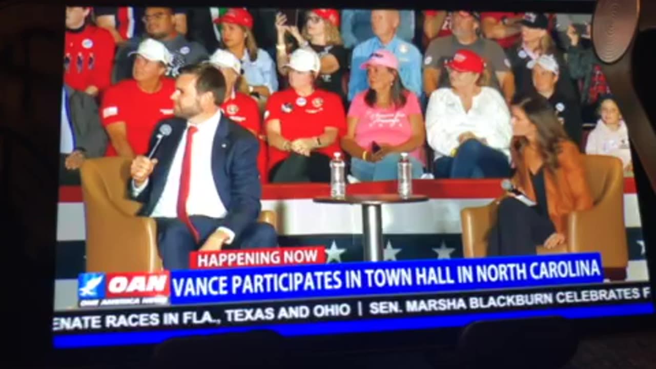 🦅OANN JD Vance participates in town hall in North Carolina Thursday 06:45 pm