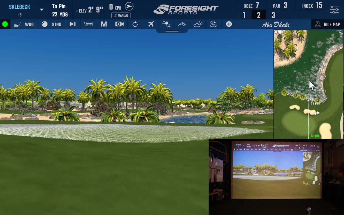 Playing Abu Dhabi Golf Club - Foresight Sport GCQuad