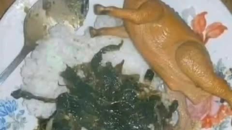 Funny Fried dinosaur