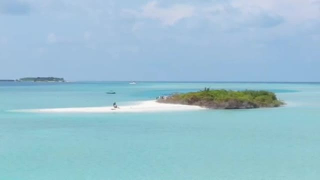 Clear water and a tropical island