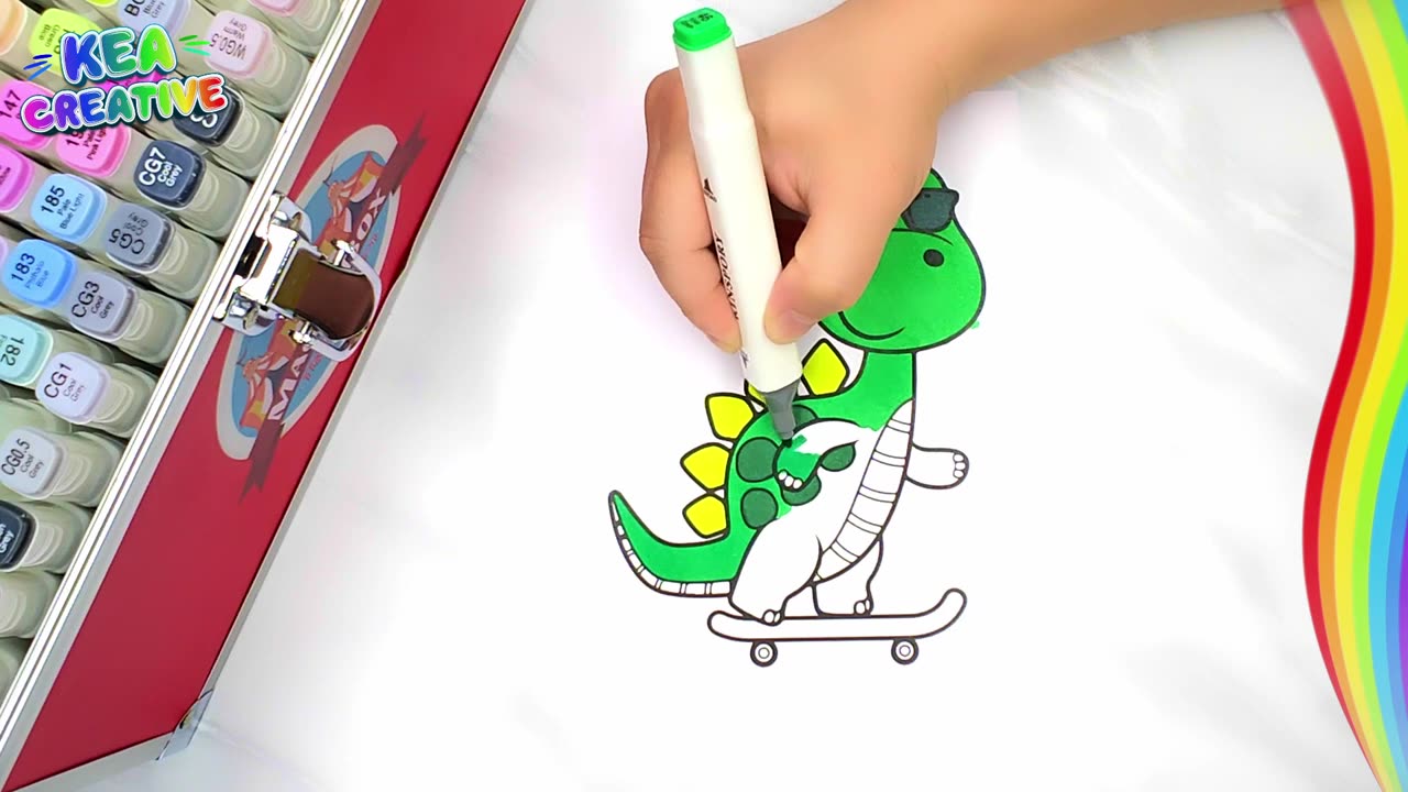 Dinosaur - How To Color a Dinosaur - Color Pages For Childrens. Enjoy!🦖🦕 - FREE images HD Download👇