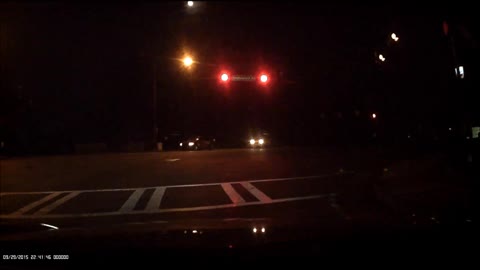 Caught A Shooting Star With The Car DVR Waiting For The Light To Change