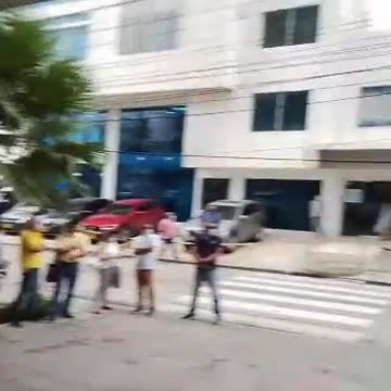 Protestas en el edificio Portus en Manga