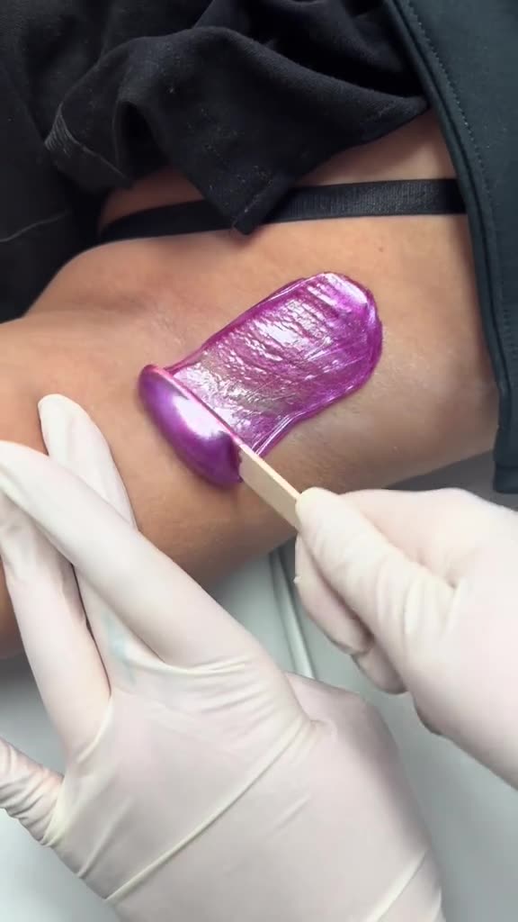 Underarm Waxing with Sexy Smooth Purple Seduction Hard Wax | @esthetics.by_reagan