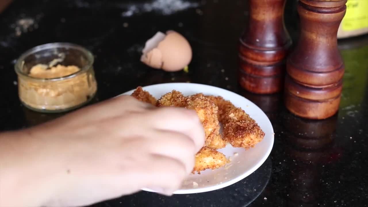 Deep fried hard boiled eggs