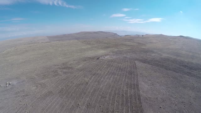 Drone view of sagebrush seeding in eastern Oregon