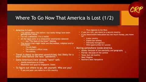 Weekly Webinar #66_ Where To Go Now That America Is Lost