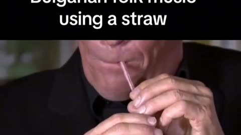 Peter Bastian playing Bulgarian folk music using a straw