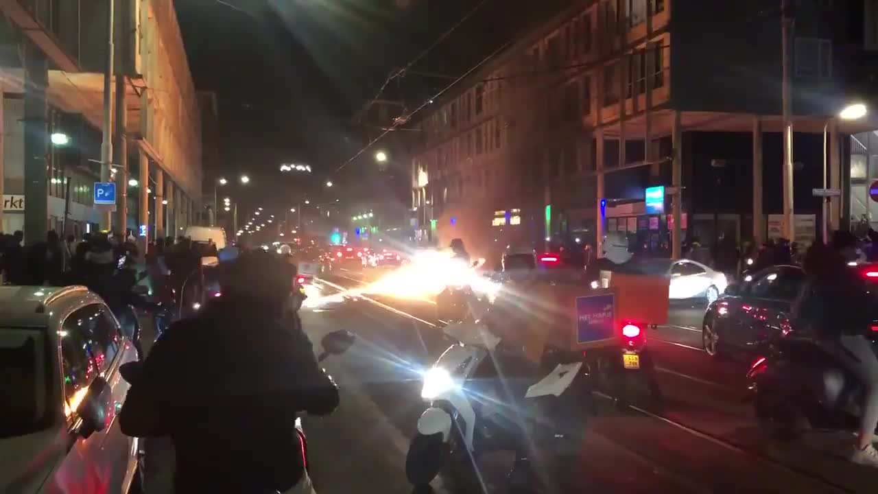 JUST IN - Violent anti-lockdown protests in several cities in the Netherlands