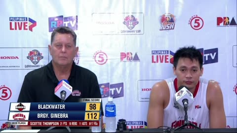 Interview with Best Player Scottie Thompson and Coach Tim Cone [Sep. 10, 2024]