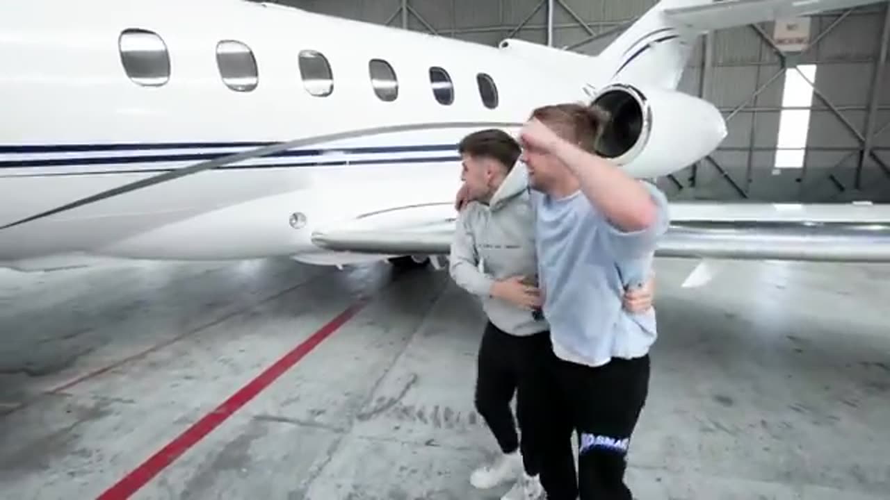 Mr.Beast and the private jet.