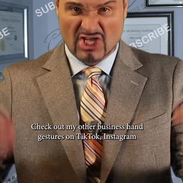 Business Hand Gestures! This one means "Me"