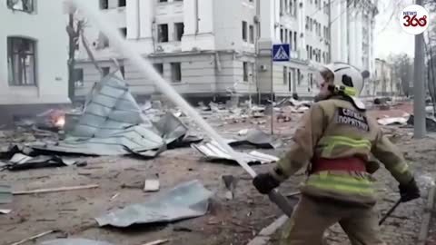 Kharkiv engulfed in flames after Russian missile strikes