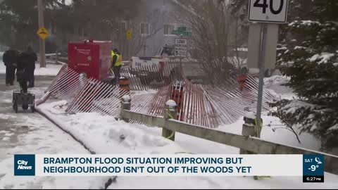 Brampton flood situation improving despite minor setback- NEWS OF WORLD