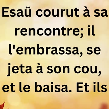 Genèse 33:4: "Réconciliation Fraternelle : L'Accolade de Jacob et Ésaü"