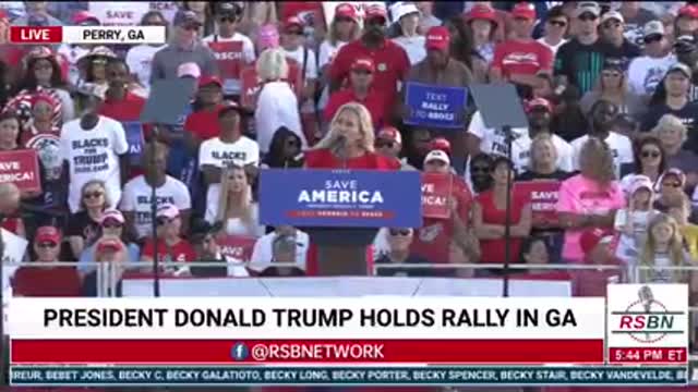 MTG speaks at Trump Rally in Perry, GA.