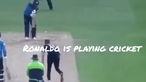 #CR7 is playing #Cricket